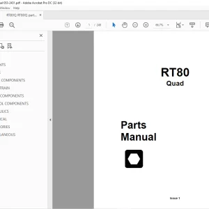 Ditch Witch RT80 Quad Parts Manual 053-2431 - PDF DOWNLOAD