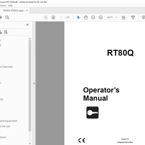 Ditch Witch RT80Q Tractor Operator’s Manual 053-2528 PDF