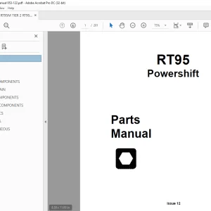 Ditch Witch RT95 Powershift Tractor Parts Manual 053-122 PDF