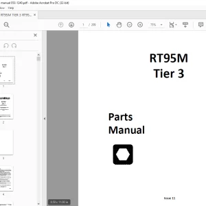 Ditch Witch RT95M Tier 3 Tractor Parts Manual 053-1240 - PDF DOWNLOAD