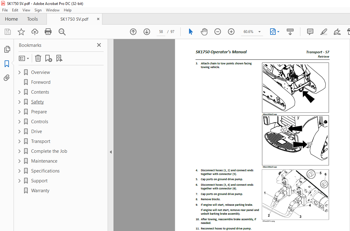 Ditch Witch SK1750 Yanmar® 3TVB86CT-DDT Operator's Manual 053-10054 PDF ...