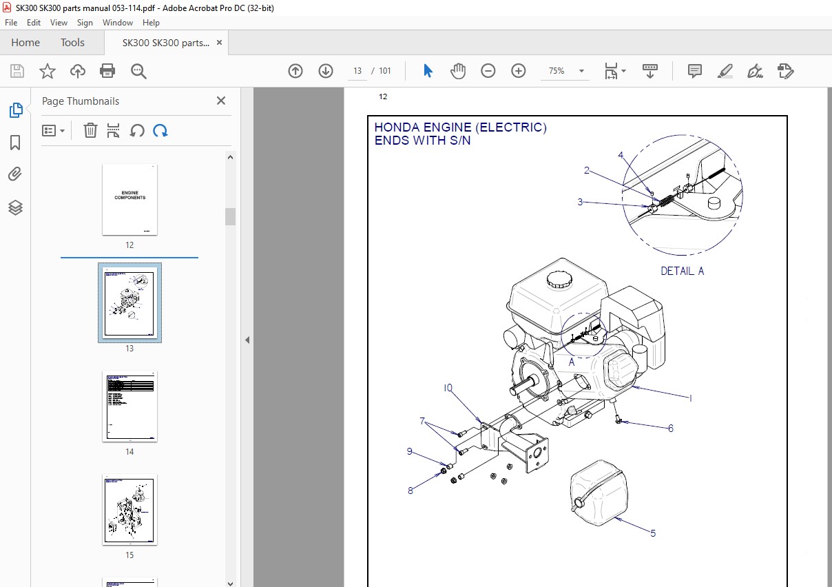 Ditch Witch SK300 Parts Manual PN 053 114 PDF DOWNLOAD HeyDownloads