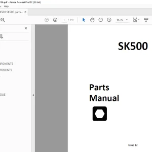 Ditch Witch SK500 Parts Manual PN 053-106 - PDF DOWNLOAD
