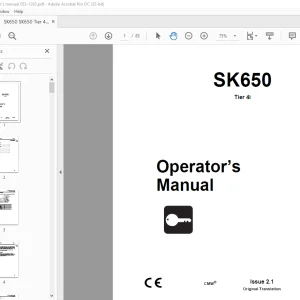 Ditch Witch SK650 Tier 4i Operator's Manual PN 053-1293 PDF