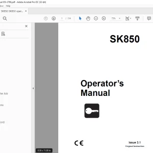 Ditch Witch SK850 Operator's Manual 053-2790 - PDF DOWNLOAD