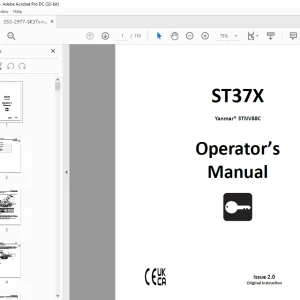 Ditch Witch ST37X Yanmar® 3TNV88C Operator’s Manual 053-2977 PDF