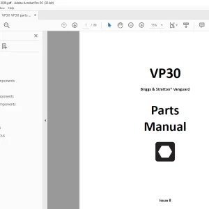Ditch Witch VP30 Briggs & Stratton® Parts Manual 053-3039 PDF