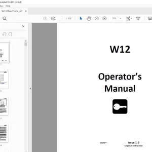 Ditch Witch W12 Operator’s Manual 053-10036 PDF