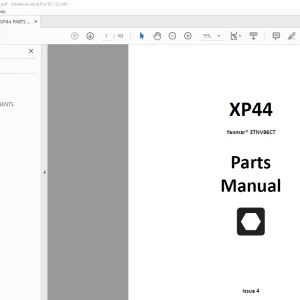 Ditch Witch XP44 Yanmar® 3TNV86CT Parts Manual 053-3090 PDF
