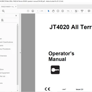 Ditch WitchJT4020 All Terrain Operator’s Manual 054-082 PDF