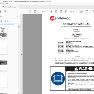 Grove Crane 8000-1 Operator Manual - PDF DOWNLOAD