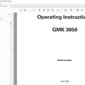 Grove Crane GMK 3050 Operating Instructions Manual 2085427 - PDF ...