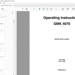 Grove Crane GMK 4070 Operating Instructions Manual - HeyDownloads ...