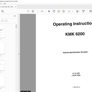 Grove Crane KMK6200 Operating Manual 2085940 PDF