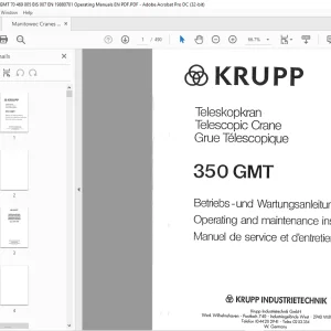 Krupp Telescopic 350 GMT Operating Manual PDF