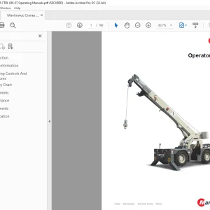 Manitowoc Crane CD15 Operator Manual PDF
