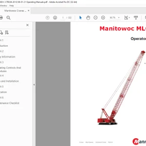 Manitowoc Crane MLC300 Operator Manual PDF
