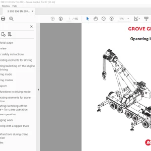 Manitowoc GROVE Crane GMK5150L Operating Instructions Manual PDF