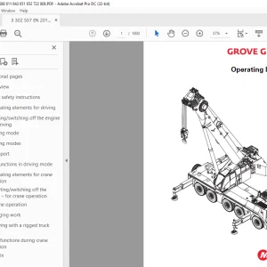 Manitowoc GROVE Crane GMK5150L Operating Instructions Manual PDF