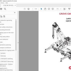 Manitowoc Grove Crane GMK 5250XL-1 Lattice extension Operating Manual