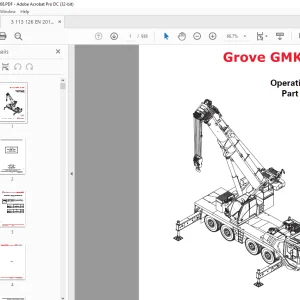 Manitowoc Grove Crane GMK4100 Part 1 Driving Operating Manual 3113126