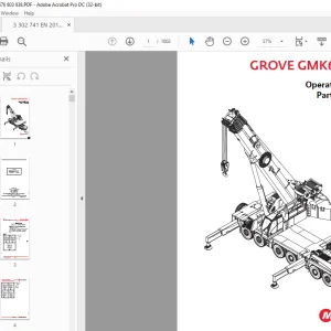 Manitowoc Grove Crane GMK6300L-1 Part 1-Driving Operation Manual PDF