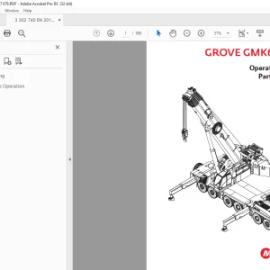 Manitowoc Grove Crane GMK6300L-1 Part 1-Driving Operation Manual 3302740