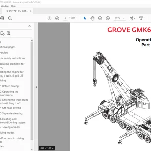 Manitowoc Grove Crane GMK6300L-1 Part 1-Driving Operation Manual 3302741