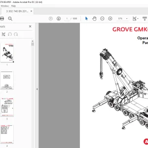 Manitowoc Grove Crane GMK6300L-1 Operation Operating Manual PDF