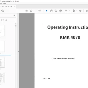 Manitowoc Grove Crane KMK4070 Operating Manual PDF