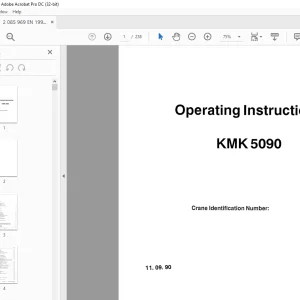 Manitowoc Grove Crane KMK5090 Operating Manual PDF