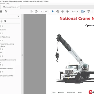 Manitowoc National Crane NBT55 Operator Manual PDF