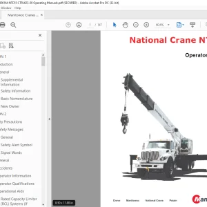 Manitowoc National Crane NTC55 Operator Manual PDF
