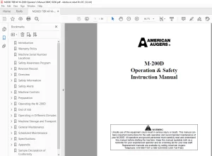 TRENCOR M-200D Operation & Safety Instruction Manual PDF