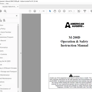 TRENCOR M-200D Operation & Safety Instruction Manual PDF