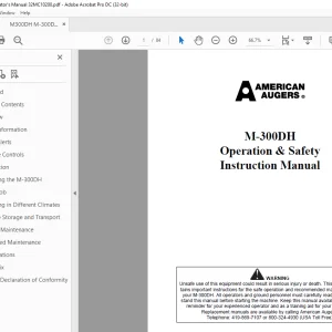 TRENCOR M-300DH Operation & Safety Instruction Manual PDF