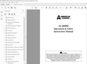Trencor M-300DH Operator & Safety Manual PDF