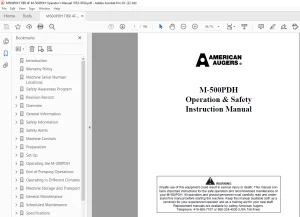 TRENCOR M-500PDH Operation & Safety Instruction Manual PDF
