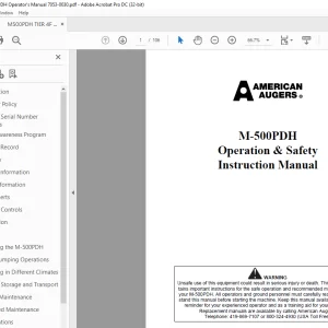 TRENCOR M-500PDH Operation & Safety Instruction Manual PDF