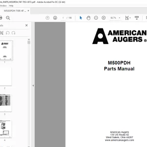 TRENCOR M500PDH Parts Manual 7053-0072 PDF
