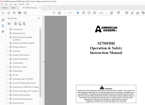 TRENCOR M750PDH Operation & Safety Instruction Manual PDF