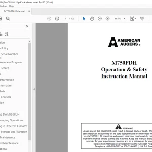 TRENCOR M750PDH Operation & Safety Instruction Manual PDF