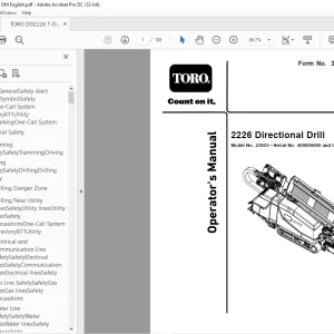 Toro 2226 Directional Drill Parts Manual PDF