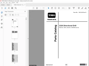 Toro 2226 Directional Drill Parts Manual PDF