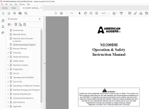 TRENCOR M1200DH Operation & Safety Instruction Manual PDF