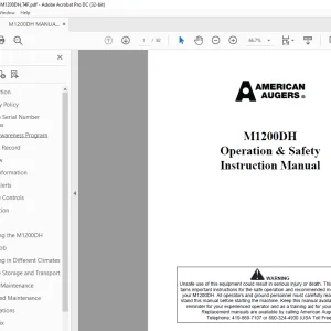 TRENCOR M1200DH Operation & Safety Instruction Manual PDF
