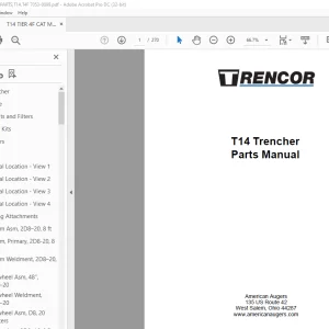 Trencor T14 Trencher Parts Manual 7053-0099 - PDF DOWNLOAD
