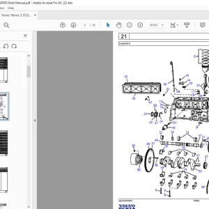 Volvo Penta 3.0GSMEFS, 3.0GSPEFS Marine Gasoline Engine Parts Manual - PDF DOWNLOAD