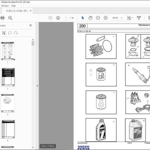 Volvo Penta 4.3GL-G, 4.3GL-GF Marine Gasoline Engine Parts Manual PDF