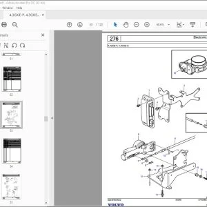Volvo Penta 4.3GXiE-P, 4.3GXiE-Q Marine Gasoline Engine Parts Manual PDF